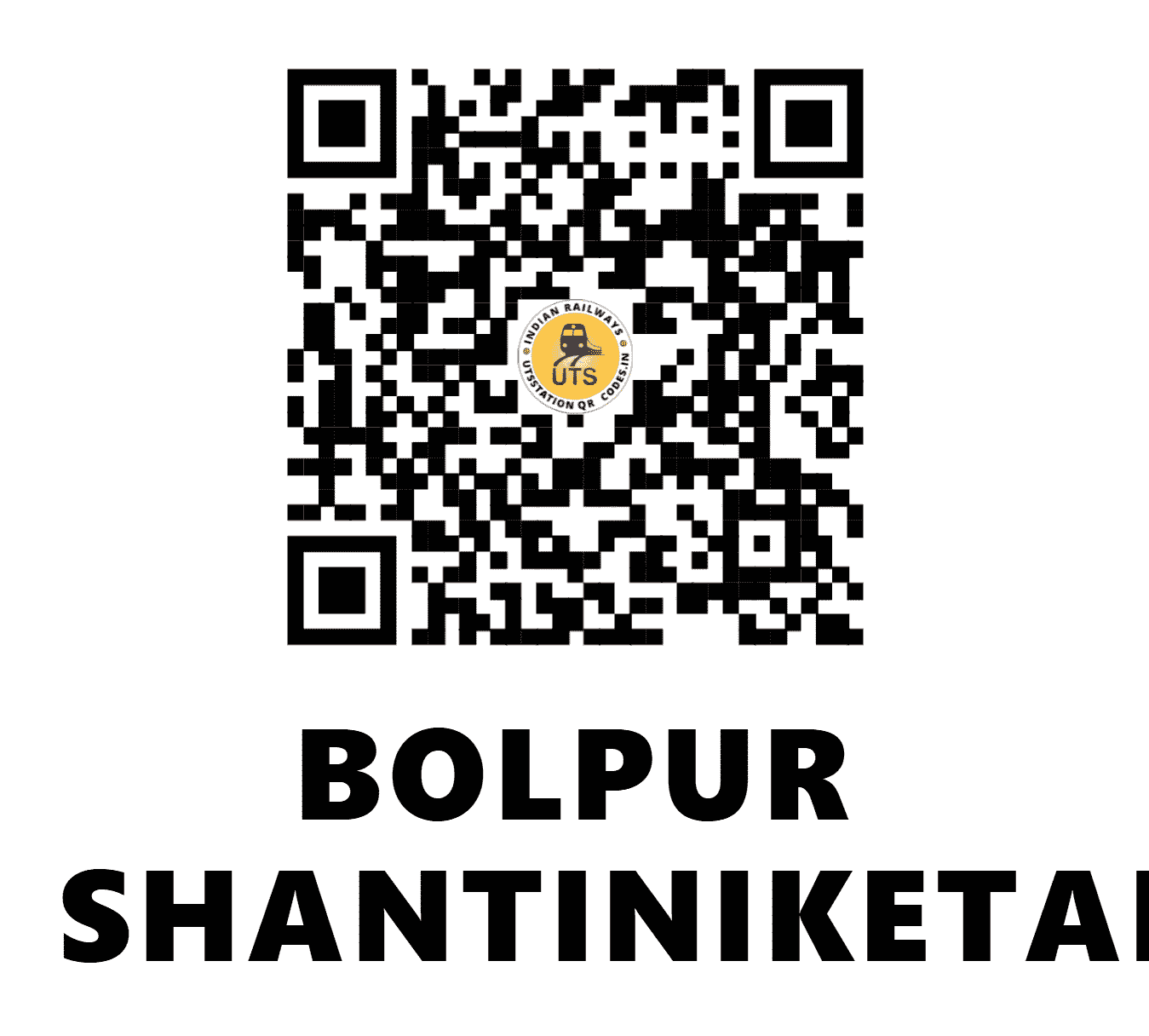 UTS QR Code for BOLPUR SHANTINIKETAN - BHP (ER - WEST BENGAL)
